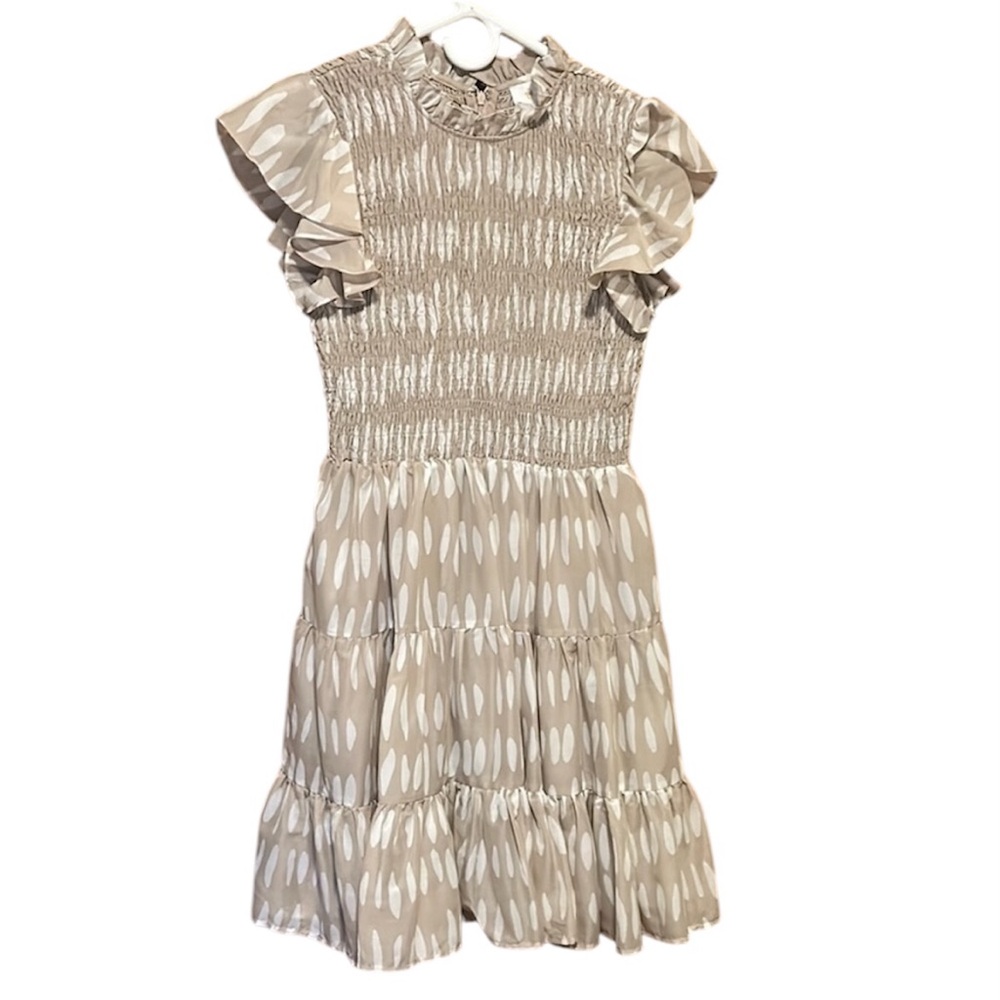 J Marie Ella Smock Ruffle Tiered Mini Dress